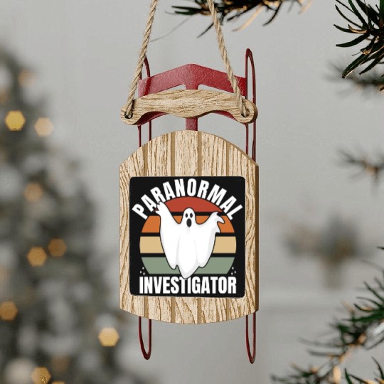 Ghost Hunting Paranormal Investigator Sled Ornaments
