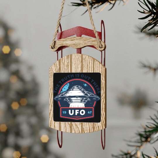 UFO 1947 The Truth Is Out There Sled Ornaments