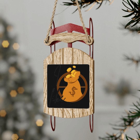 money dollar Sled Ornaments