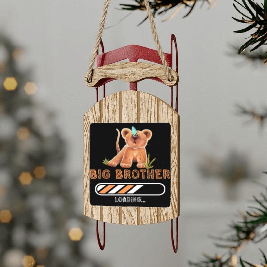 Big brother lion Sled Ornaments
