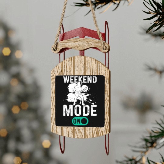 Bass Guitarist Bass Guitar Player - Weekend Mode O Sled Ornaments