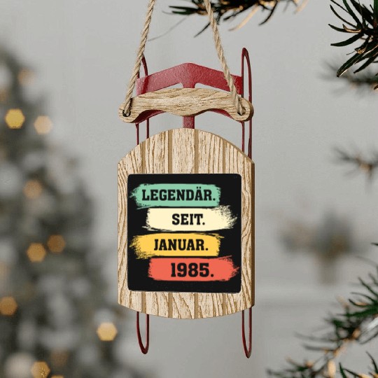 Legend Since January 1985 Sled Ornaments