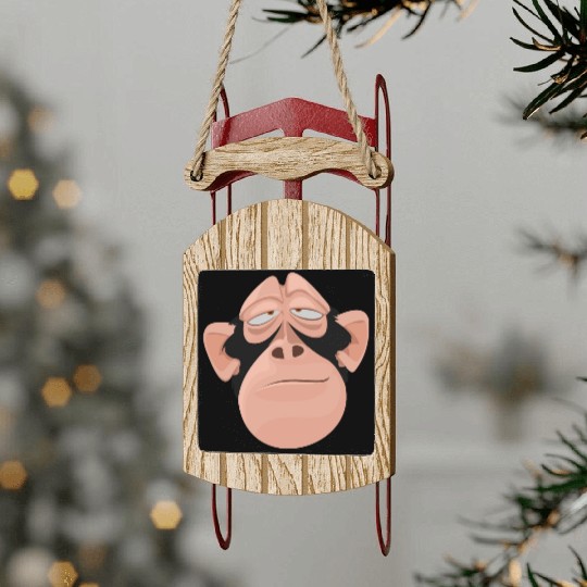 Monkey face Sled Ornaments