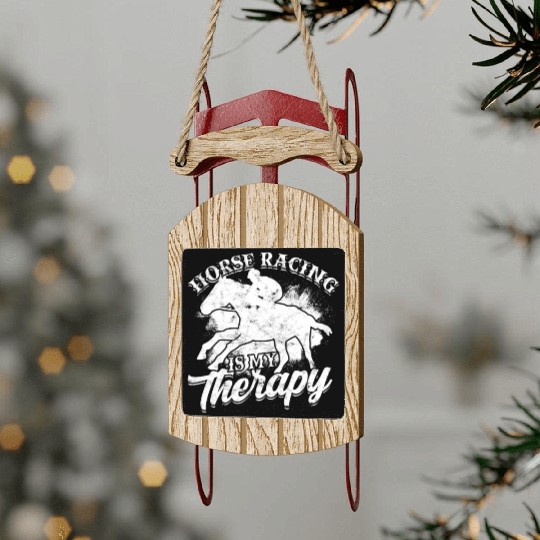 Horse Racing Equestrian Horseback Horse Racer Sled Ornaments