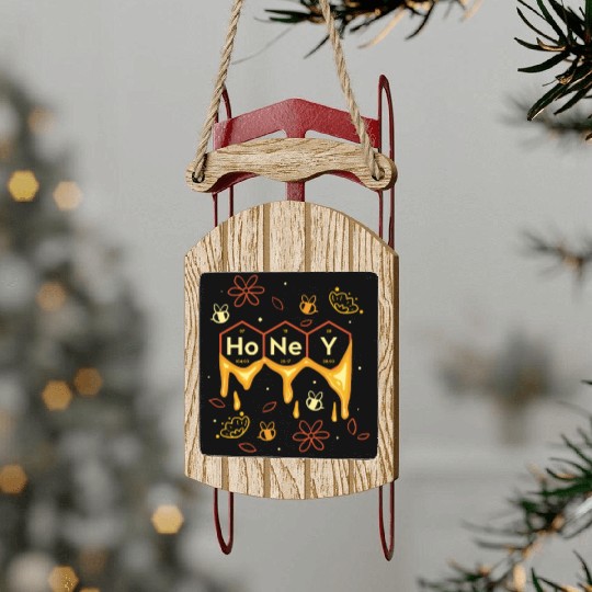 Honey Periodic Table Elements Sled Ornaments