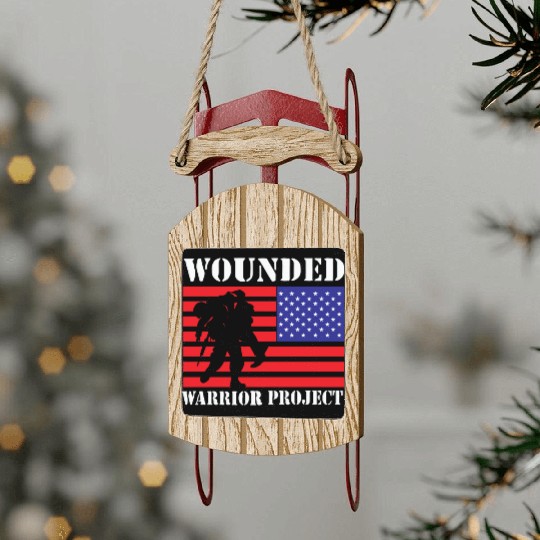 Wounded Warrior Project Us Flag Sled Ornaments