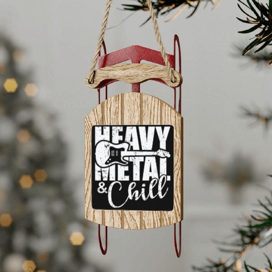 Heavy Metal and Chill Music Band Genre Sled Ornaments