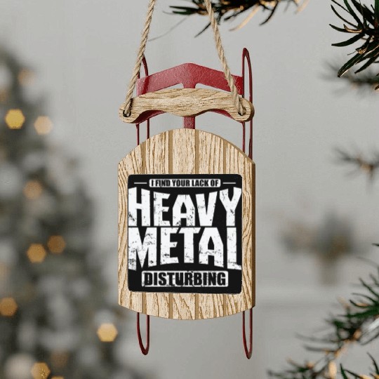 Heavy Metal Disburbing Music Band Genre Sled Ornaments