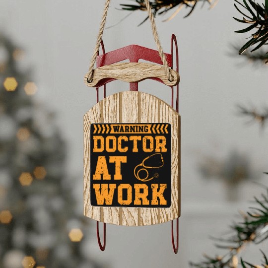 Doctor Hospital Medicine Physician Healthcare Sled Ornaments