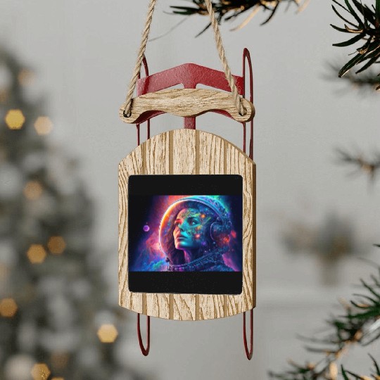 Psychedelic Astronauts 2 Sled Ornaments