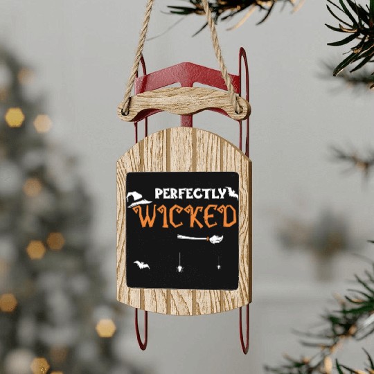 Perfectly Wicked - Halloween Sled Ornaments