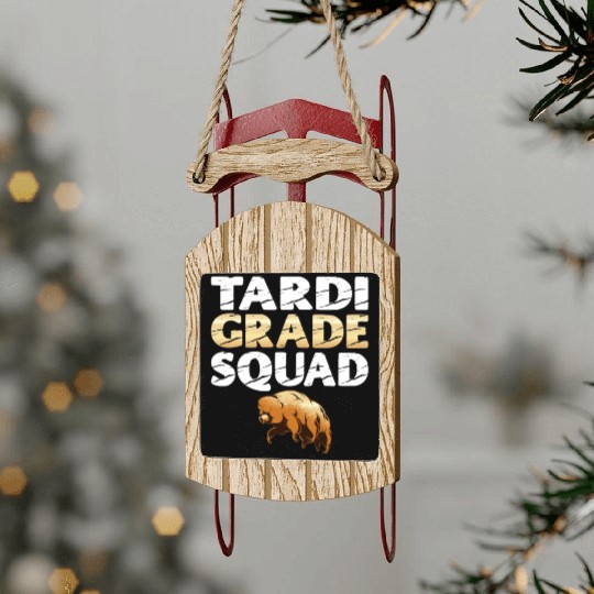 Tardigrade Squad Moss Piglet Science Lover Sled Ornaments