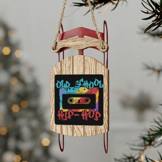 Old School Hip Hop Music Direction Rap Sled Ornaments