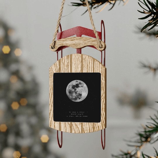 Rap Hip Hop 90s Old School Lyrics Sled Ornaments Moon RnB