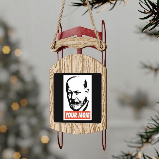 Sigmund Freud Your Mom Sled Ornaments