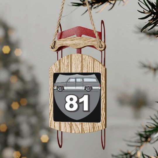 81 Charcoal Sled Ornaments