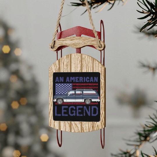 legend Midnight Blue Sled Ornaments
