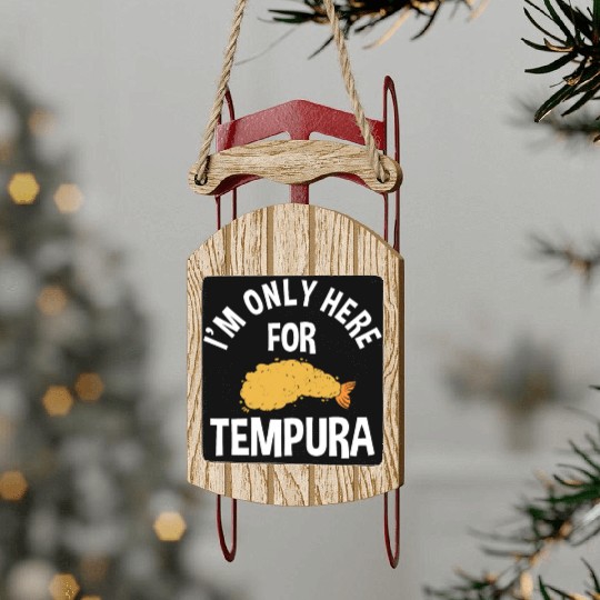 Funny Tempura Shrimp Sled Ornaments