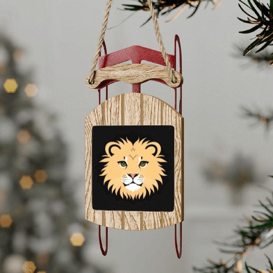 Royal Cartoon Lion - King of the Jungle 17 Sled Ornaments