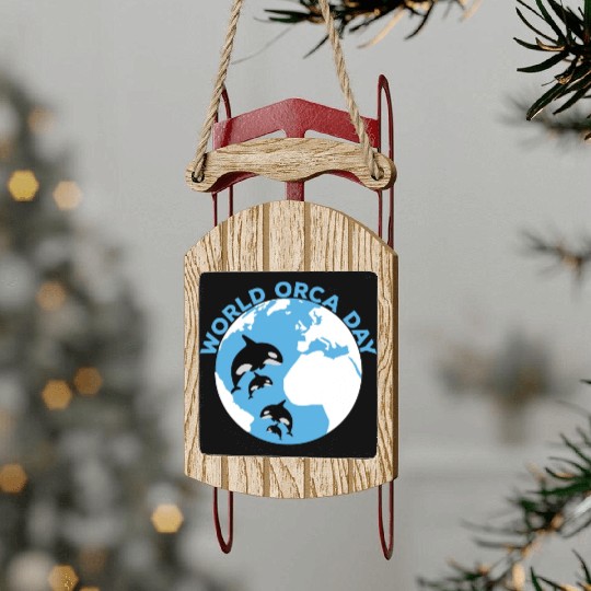 World Orca Day Sled Ornaments