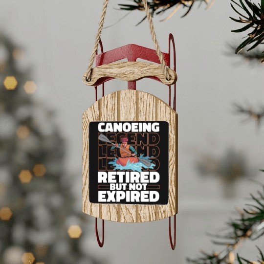 Canoe Canoeing Canoeist Retired Sled Ornaments