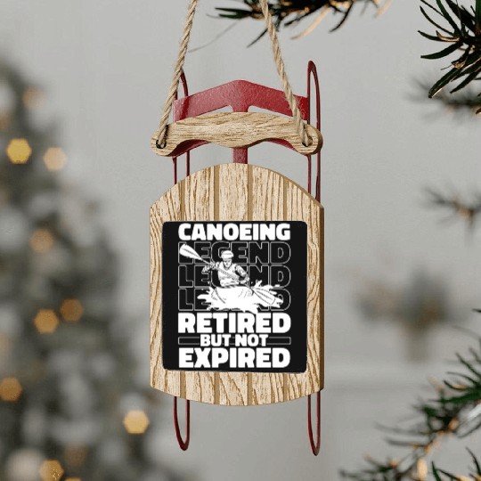 Canoe Canoeing Canoeist Retired Sled Ornaments