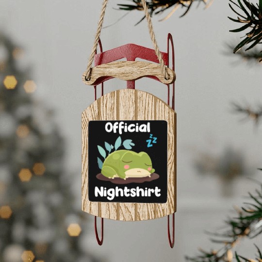 Cute Frog Sleepshirt Nightwear Nightshirt Sleep Sled Ornaments