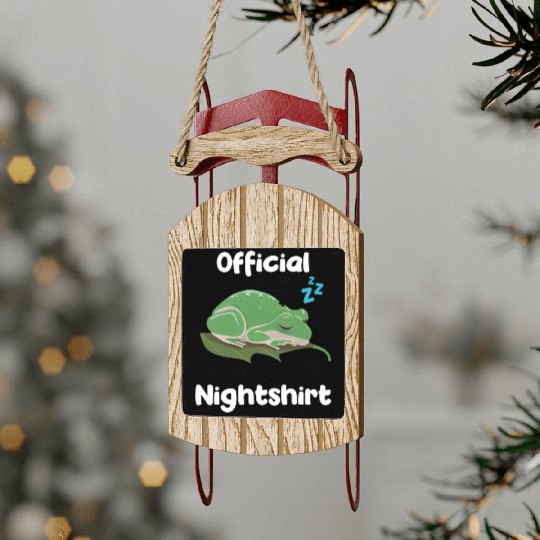 Cute Frog Sleepshirt Nightwear Nightshirt Sleep Sled Ornaments