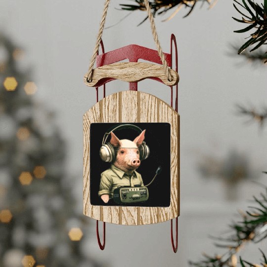 "Ham" Radio Operator Sled Ornaments
