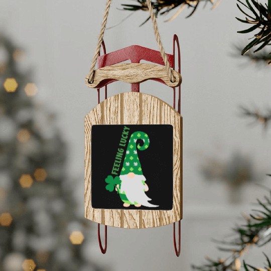Feeling Lucky Sled Ornaments