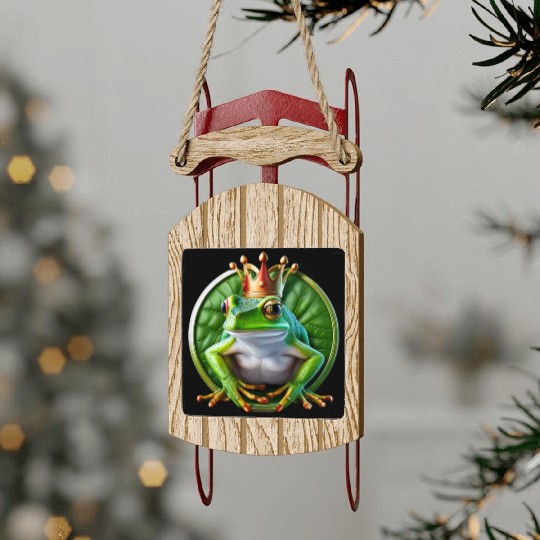 The Royal Frog Leap Sled Ornaments