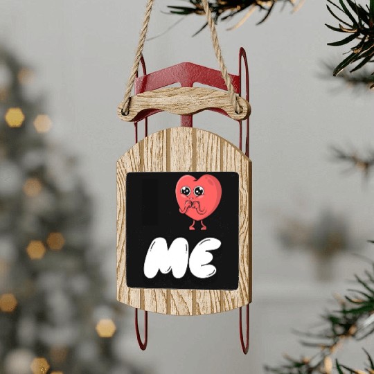 I Love Me 6 Sled Ornaments