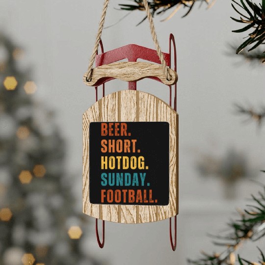 Football Sunday Sled Ornaments