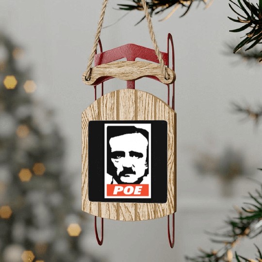 Edgar Allan Poe Sled Ornaments