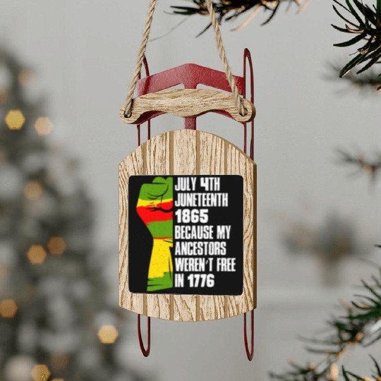 Juneteenth free since 1865 Black History US Africa Sled Ornaments