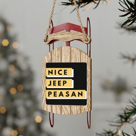 Nice Jeep Peasant Sled Ornaments
