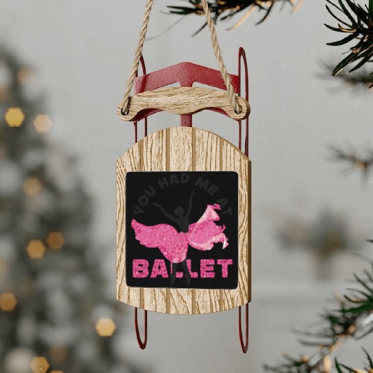 Ballet Dancer Dance Girl Ballerina Sled Ornaments