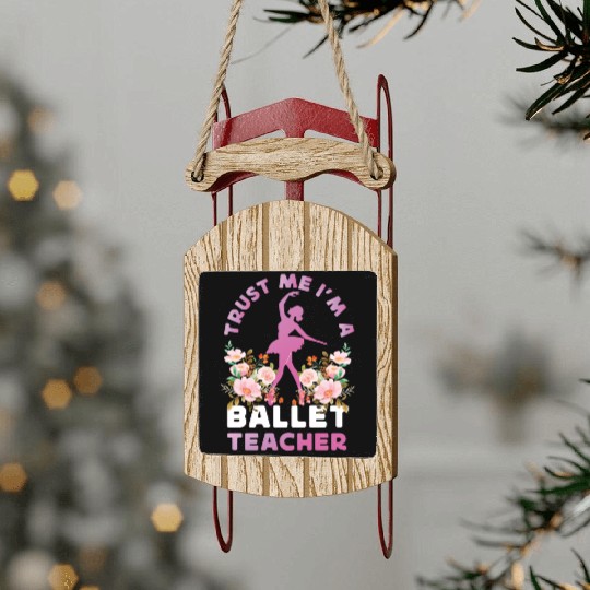 Ballet Dancer Dance Girl Ballerina Sled Ornaments