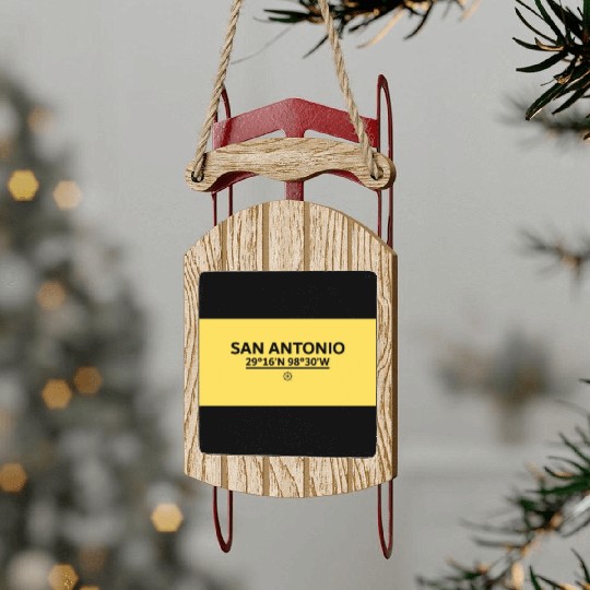 San Antonio S Coordinate's design Sled Ornaments