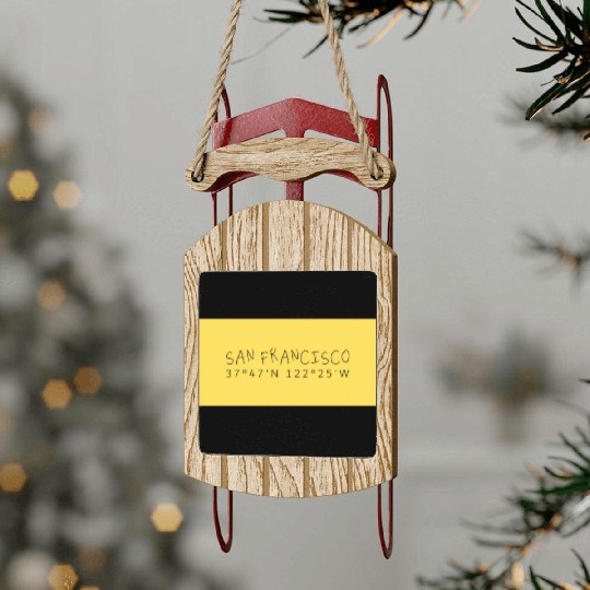 San Francisco Coordinate's design Sled Ornaments