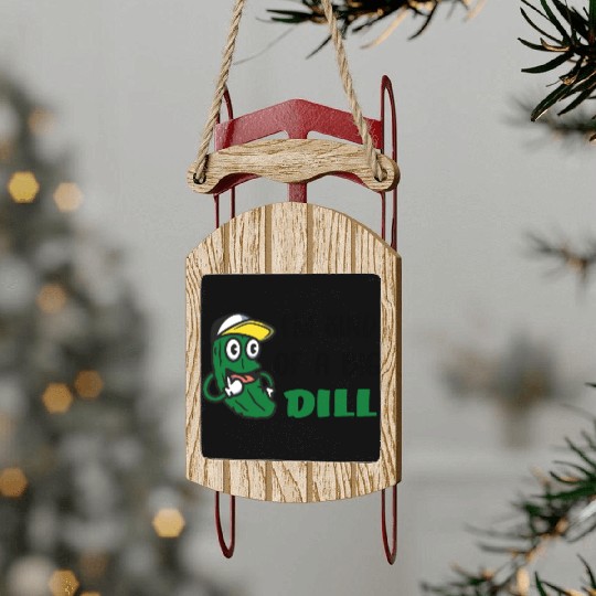 I'm Kind of a Big Dill Cute Pickle for Baby, Baby Sled Ornaments