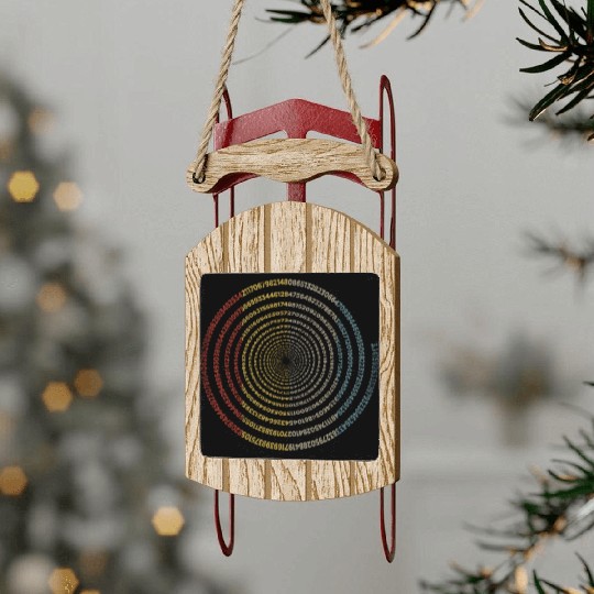 Pi Day Sled Ornaments