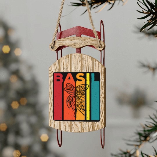 Basil Design Herb Lover Sled Ornaments