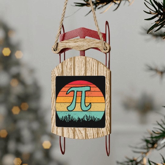Pi Day Sled Ornaments