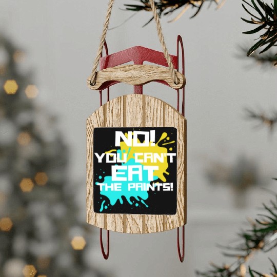 funny art teacher Sled Ornaments