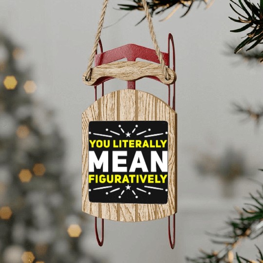 Grammer Police - English Teacher Sled Ornaments
