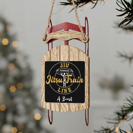 Jiu Jitsu Train Like A Beast - Gym Sled Ornaments