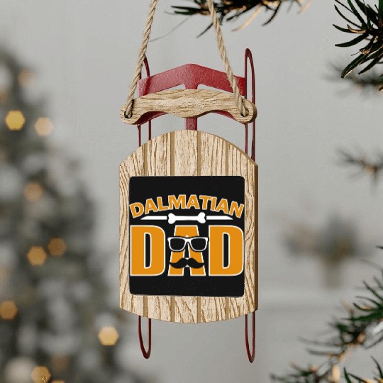 Dalmatian dad for dad dog lover Sled Ornaments