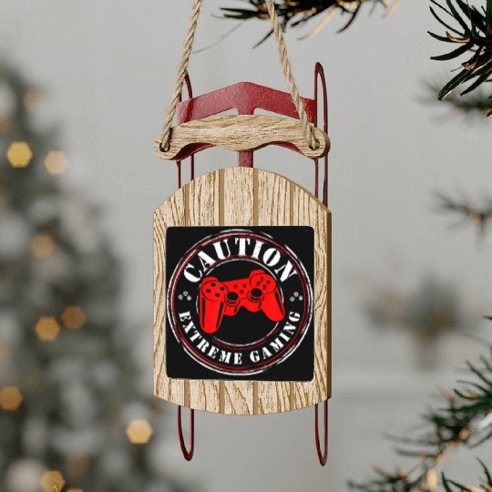 Gamer Heartbeat Video Game On Lover Extreme Gaming Sled Ornaments