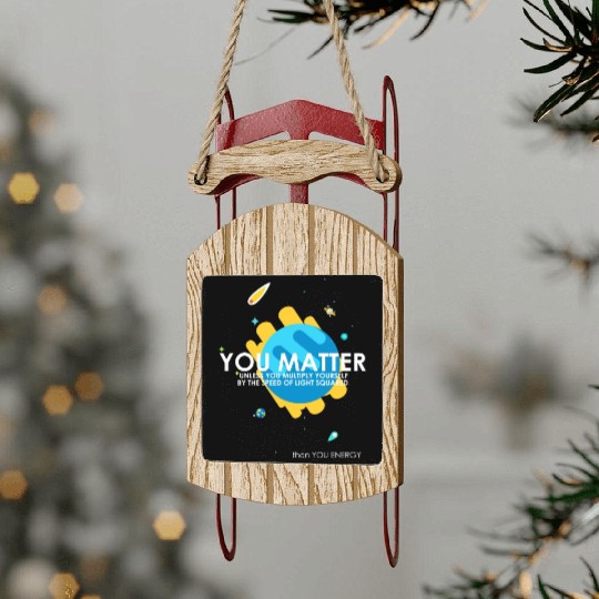 Funny You Matter Atom Nerd Sled Ornaments Gift (Science